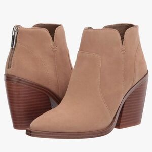 Vince Camuto Gradesha High Block Heel Booties in Tortilla